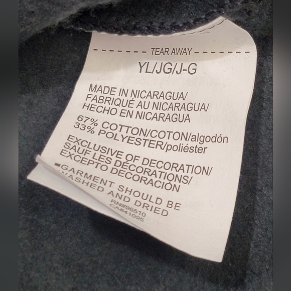 Under Armour Rival Fleece Full-Zip Hoodie Boys Size Large In Black W/ White Logo - Picture 10 of 13